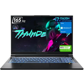 Thunderobot 15.6" Gaming Laptop, 165Hz FHD Display, Intel Core i7-13620H, NVIDIA GeForce 4060, 32GB DDR5 RAM, 1TB SSD, RJ-45, RGB Backlit KB, Wi-Fi 5, W11H, Grey