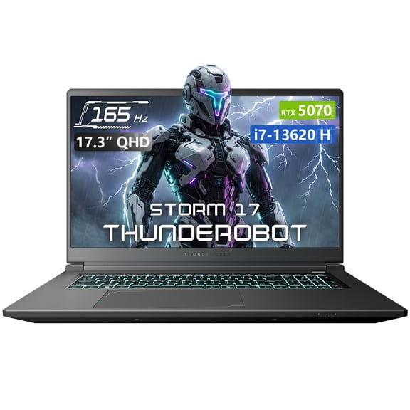 Thunderobot Storm 17 RTX 5070 Gaming Laptop, 17.3" QHD 165Hz, Intel Core i7-13620H, 32GB DDR5, 1TB SSD, Windows 11 Home
