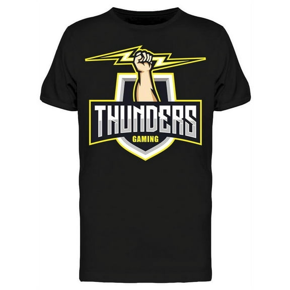 Thunders Hand Gamer Icon T-Shirt Men -Image by Shutterstock, Male Small