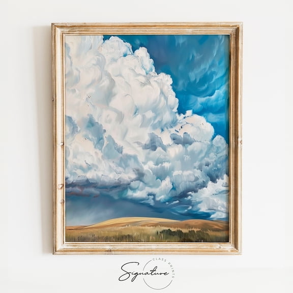 Thunderstorm Over Prairie, Dramatic Summer Thunderstorm, Stormy Prairie Skies Art, Wild Nature Wall Decor, Storm Clouds, 301 Home Decor, 24x36 UNFRAMED