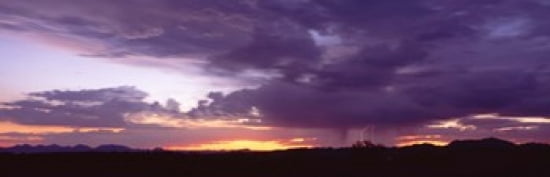 Thunderstorm clouds at sunset Phoenix Arizona USA Canvas Art - Panoramic Images (36 x 12)