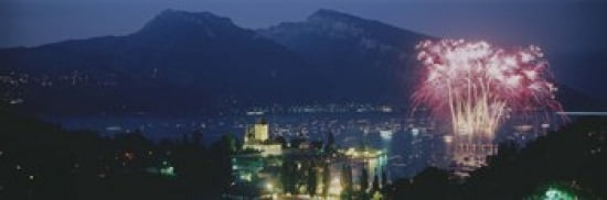 Thuner See Spiez Switzerland Canvas Art - Panoramic Images (36 x 12)