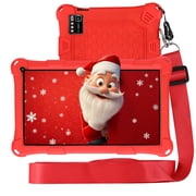 Thunrlge Kids Tablet, 7-Inch Kids Tablet, Android Tablet, 3+5 RAM 64GB ROM (TF CARD 256GB) Google Certified, Kids Software Pre-Installed, WiFi, Shockproof Case, Gift for kids, (Red)