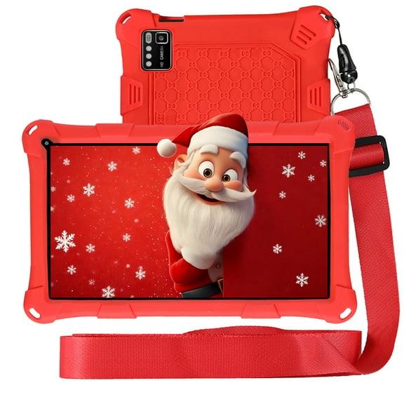 Thunrlge Kids Tablet, 7-Inch Kids Tablet, Android Tablet, 3 5 RAM 64GB ROM (TF CARD 256GB) Google Certified, Kids Software Pre-Installed, WiFi, Shockproof Case, Gift for kids, (Red)