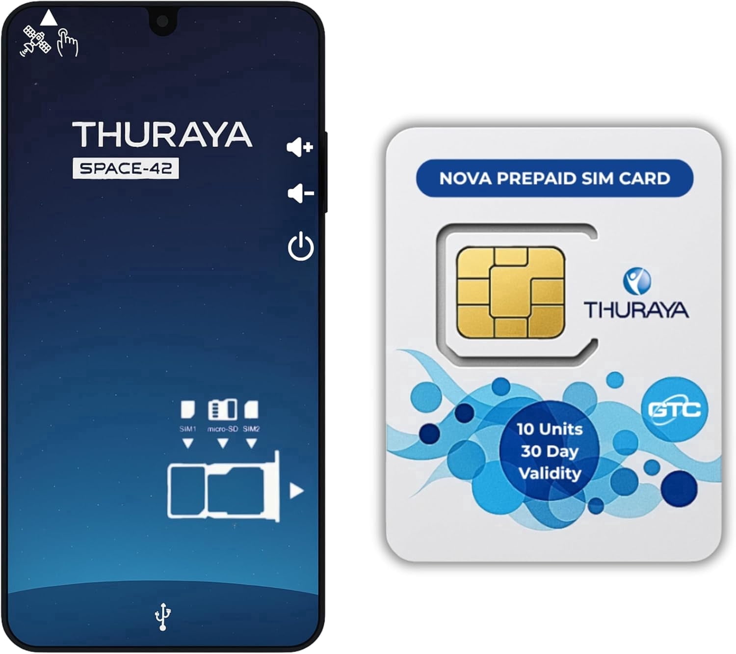 Thuraya ONE Satellite Phone + 10-Unit NOVA SIM | Dual-Mode GSM & Satellite | 6.67” AMOLED | Rugged IP67 | Android 14 | 50MP Camera