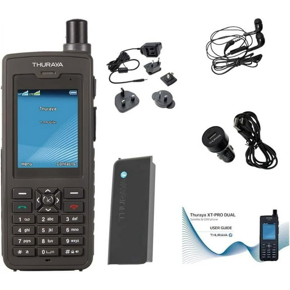 Thuraya XT-PRO Dual Satellite Phone | Rugged | Waterproof | GPS | Long Battery Life | Dual SIM | Reliable for Adventures