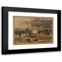 Thure de Thulstrup 14x11 Black Modern Framed Museum Art Print Titled - Battle of Antietam (1887)