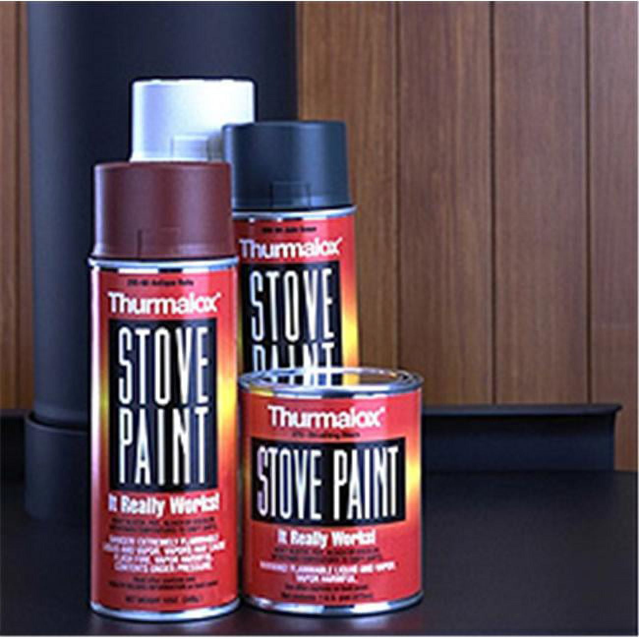  CleanBurn High Heat Stove Paint - Ideal for Stoves, High Temp  Black Spray Paint with Flat Finish : Tools & Home Improvement