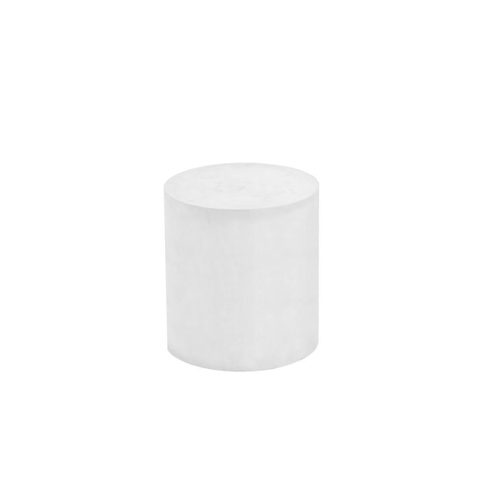 Ivory 20'' Round Concrete Outdoor Side Table