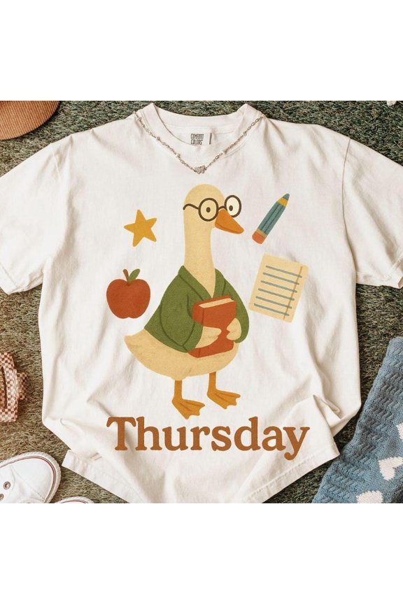 Thursday Teacher Png, Thursday School Shirt, Friday Png, Teacher Png, Silly Teacher Goose Png, Gift for Teacher