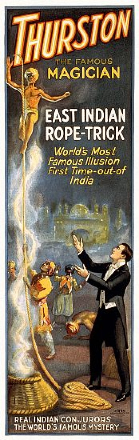 Thurston Great East Indian Rope Trick Magic Canvas Art - (18 x 24)