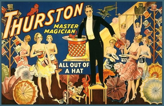 Thurston Magician All Out Of A Hat Magic Canvas Art - (18 x 24)
