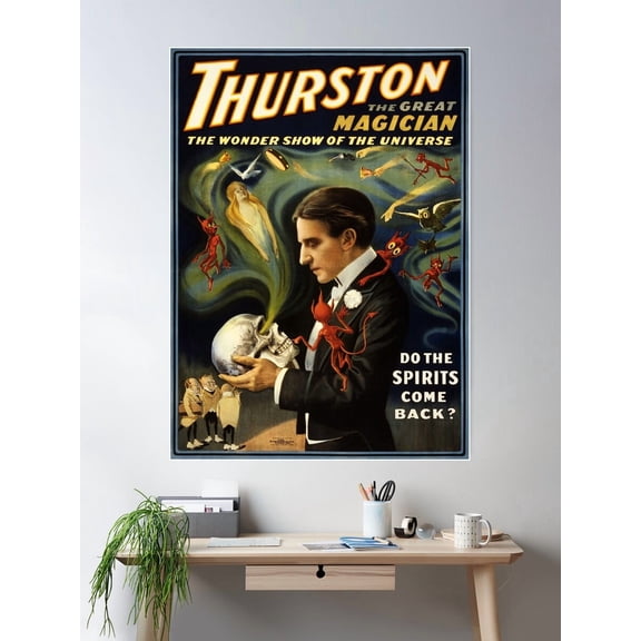 Thurston The Great Magician Poster Wall Art, Modern Wall Decor For Living Room Bedroom, 12x18 UNFRAMED
