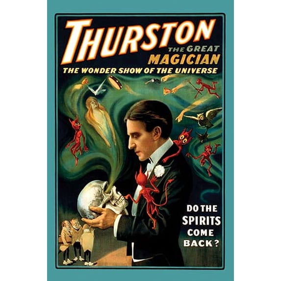 Thurston the Great Magician: Do the Spirits Come Back? Museum quality giclee print canvas wrap(20" x 30")