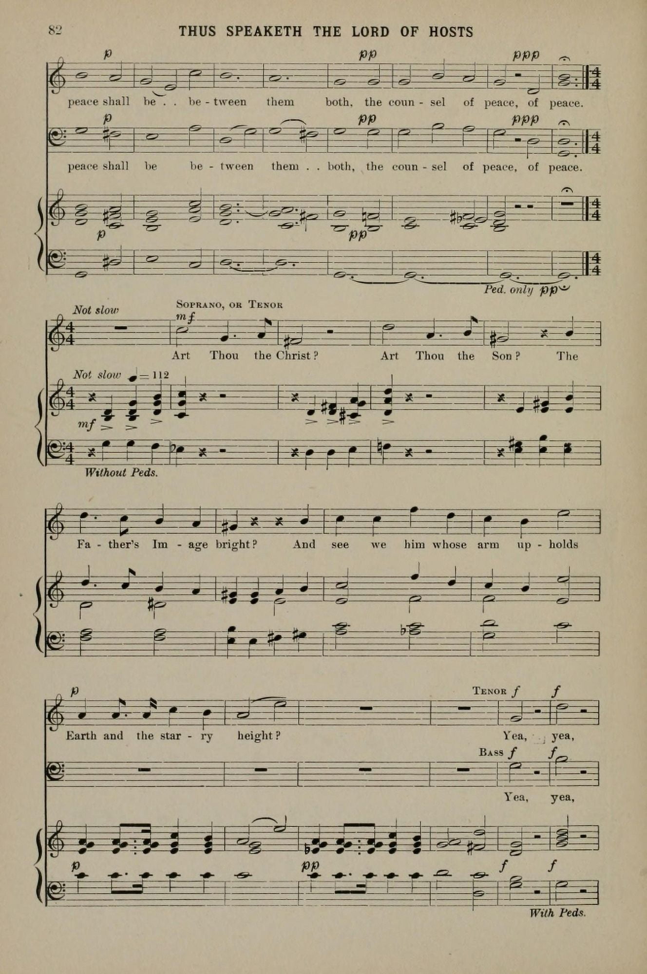 Thus Speaketh the Lord of Hosts 3 J Stainer Christmas Carols & Hymns 1910 Canvas Art - (18 x 24)