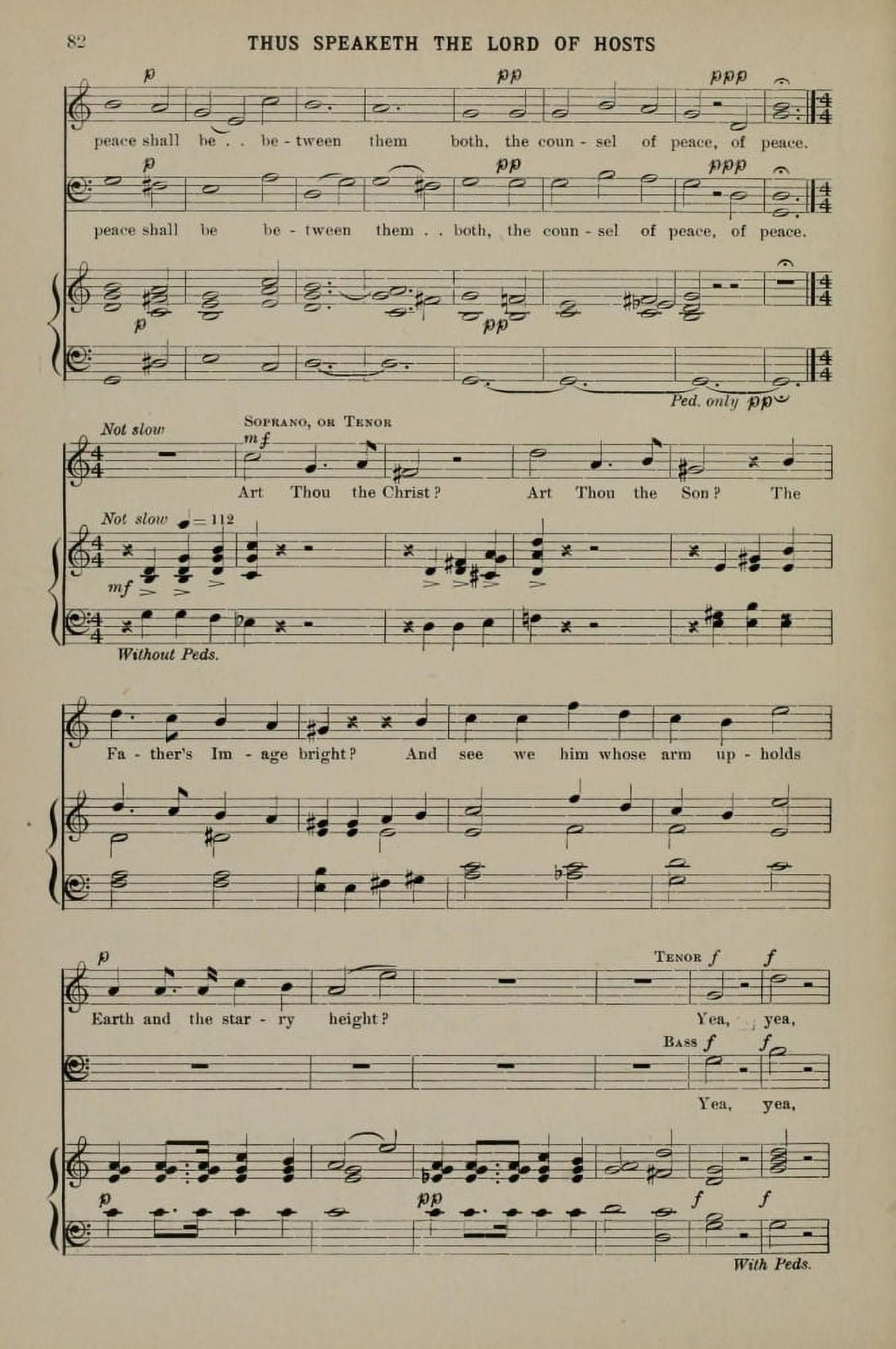 Thus Speaketh the Lord of Hosts 3 J Stainer Christmas Carols & Hymns 1910 Canvas Art - (24 x 36)