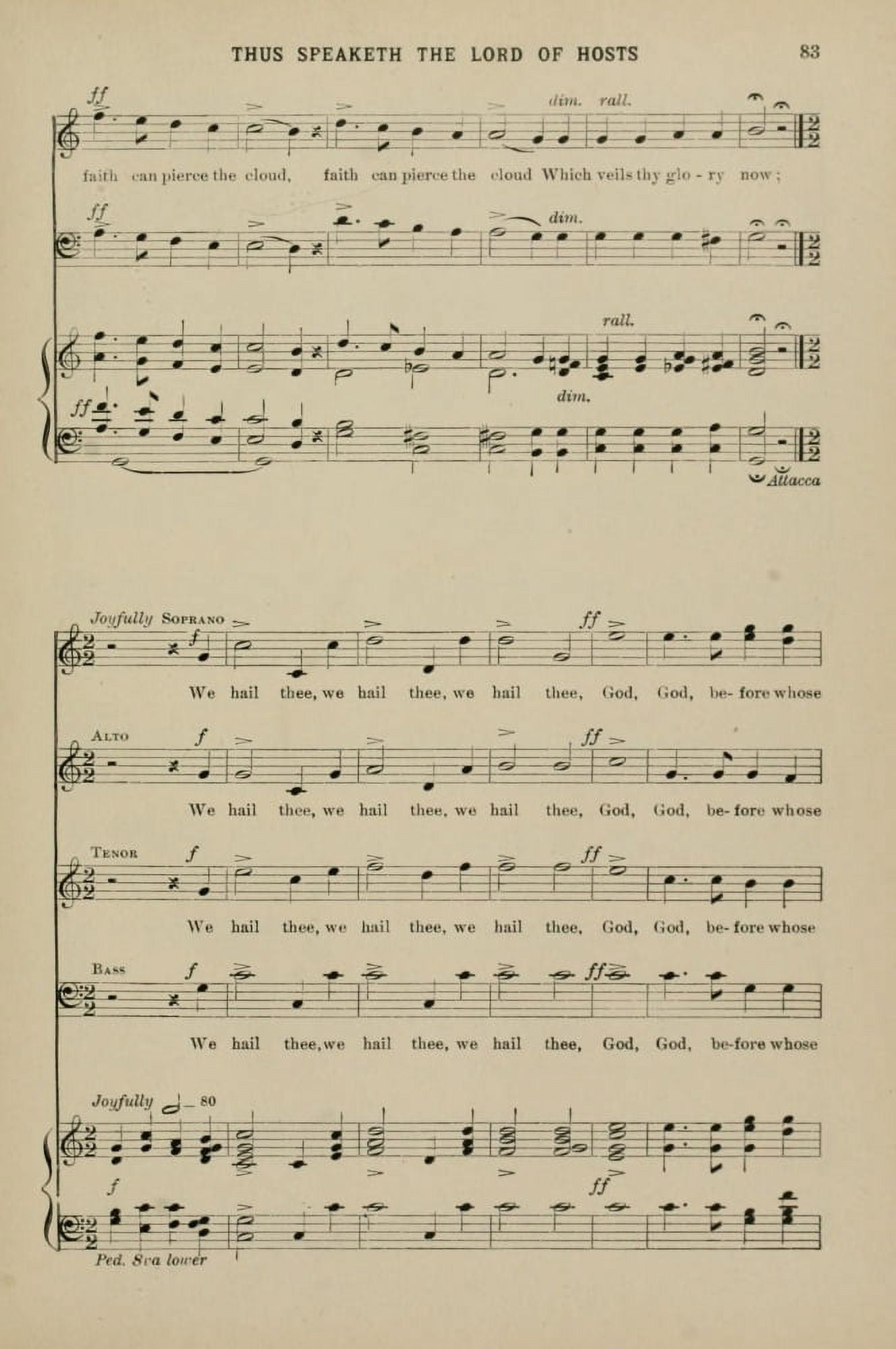 Thus Speaketh the Lord of Hosts 4 J Stainer Christmas Carols & Hymns 1910 Canvas Art - (18 x 24)