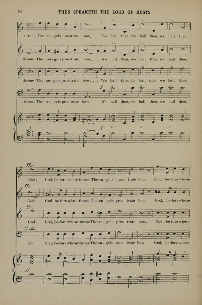 Thus Speaketh the Lord of Hosts 5 J Stainer Christmas Carols & Hymns 1910 Canvas Art -  (18 x 24)