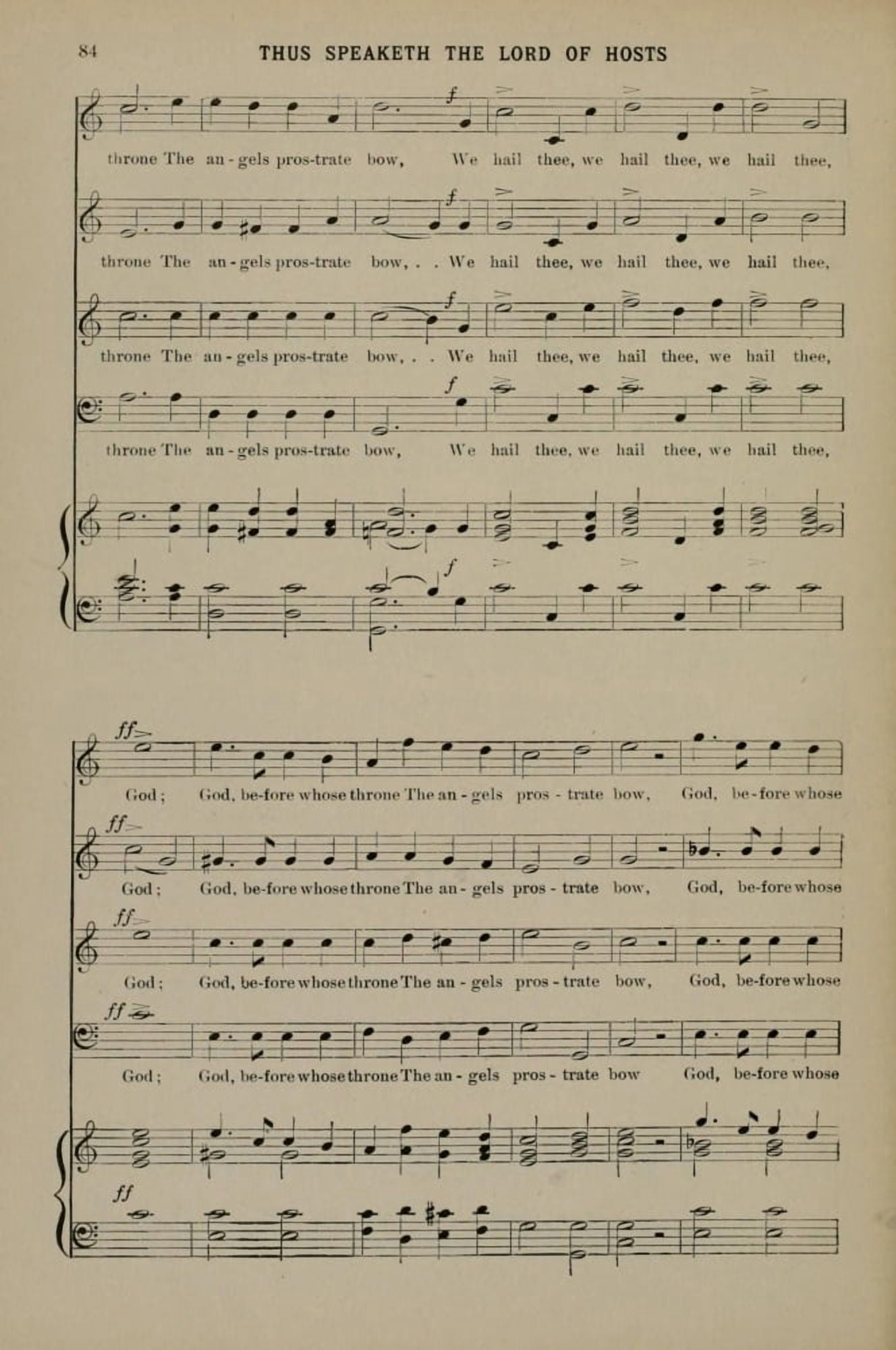 Thus Speaketh the Lord of Hosts 5 J Stainer Christmas Carols & Hymns 1910 Canvas Art - (24 x 36)