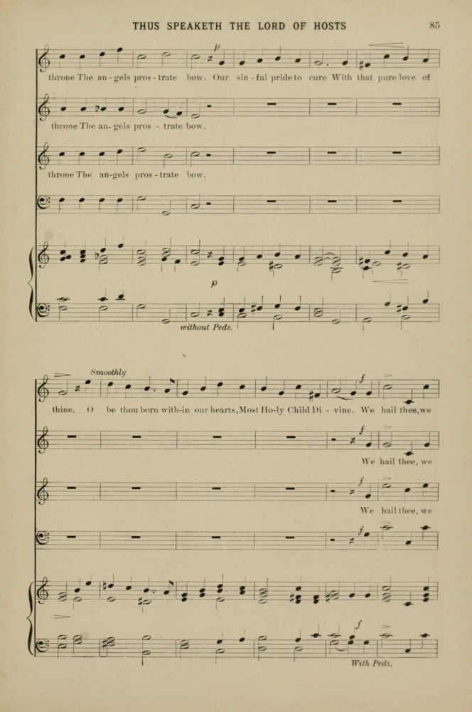 Thus Speaketh the Lord of Hosts 6 J Stainer Christmas Carols & Hymns 1910 Canvas Art - (24 x 36)