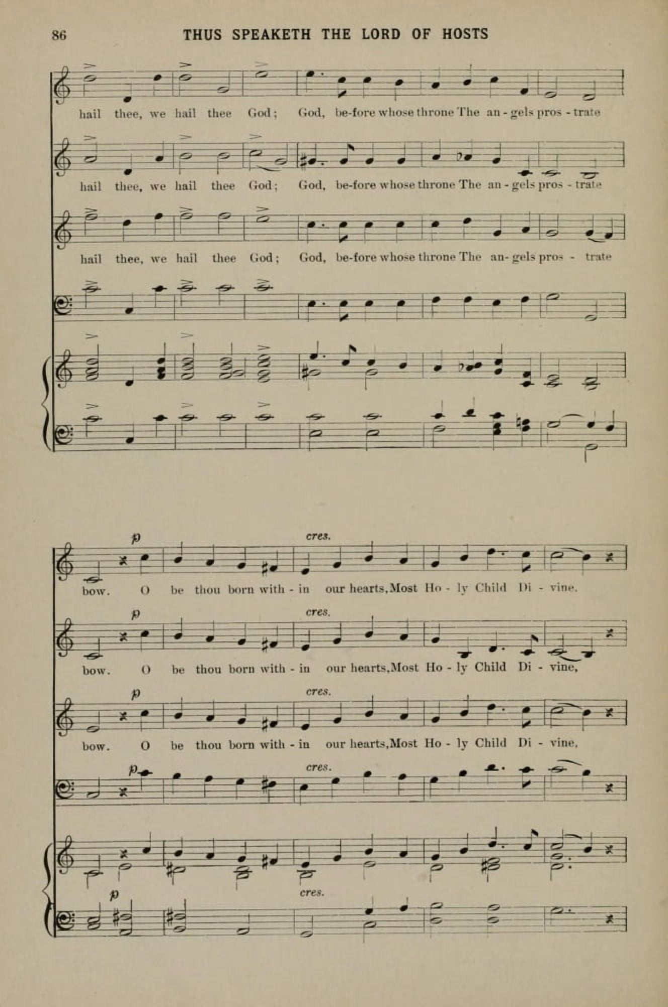 Thus Speaketh the Lord of Hosts 7 J Stainer Christmas Carols & Hymns 1910 Canvas Art - (18 x 24)