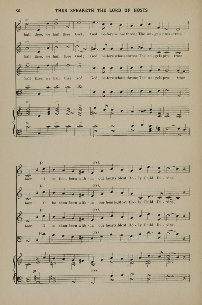 Thus Speaketh the Lord of Hosts 7 J Stainer Christmas Carols & Hymns 1910 Canvas Art - (24 x 36)