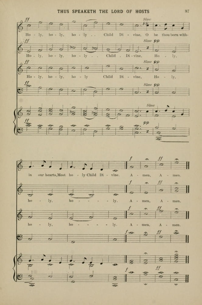 Thus Speaketh the Lord of Hosts 8 J Stainer Christmas Carols & Hymns 1910 Canvas Art - (18 x 24)