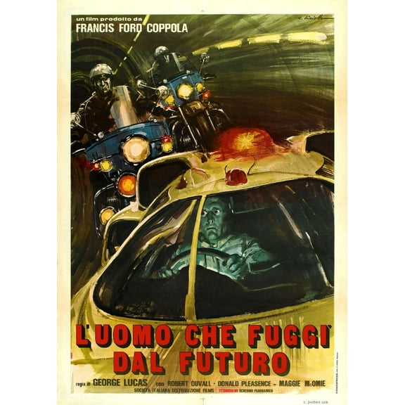 Thx 1138 Movie poster Italian Metal Sign 8inx 12in Metal Print 8x12 Square Adults Z Posters