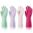 thumbnail image 1 of ThxToms 4 Pairs Nitrile Latex-Free Cleaning Gloves, Multi-Color Reusable Kitchen Gloves (Medium), 1 of 8