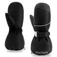 thumbnail image 1 of ThxToms Kids Ski Mittens for Boys and Girls, Water Resistant Windproof Warm Fleece Lined Winter Snow Gloves, Black, 1 of 10
