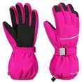 thumbnail image 1 of ThxToms Kids Warm Gloves Winter Waterproof Snow Gloves for Outdoor Sports, Toddler Bulky Ski Gloves for Boys Girls,Rose Red,L, 1 of 7