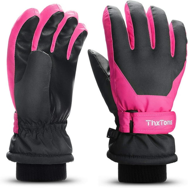 ThxToms Kids Winter Gloves Waterproof Ski Snow Snowboard Gloves for