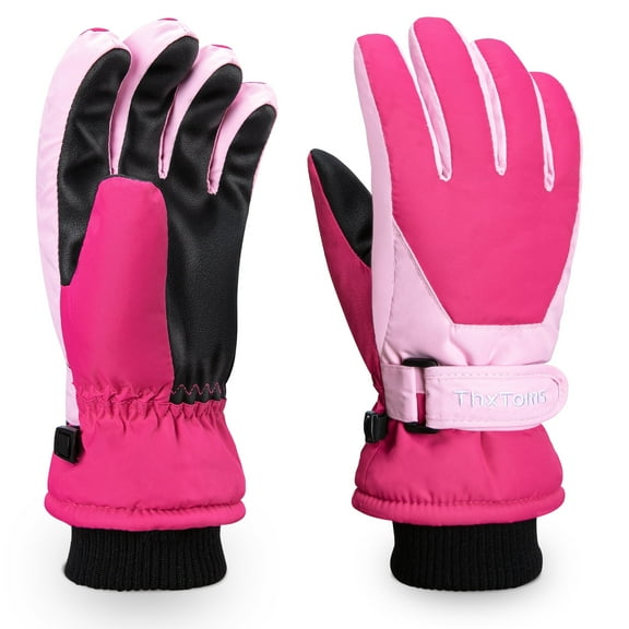 ThxToms Kids Winter Gloves Waterproof Snow Gloves for Kids Skiing Snowboarding, Cold Weather Gear for Boys and Girls