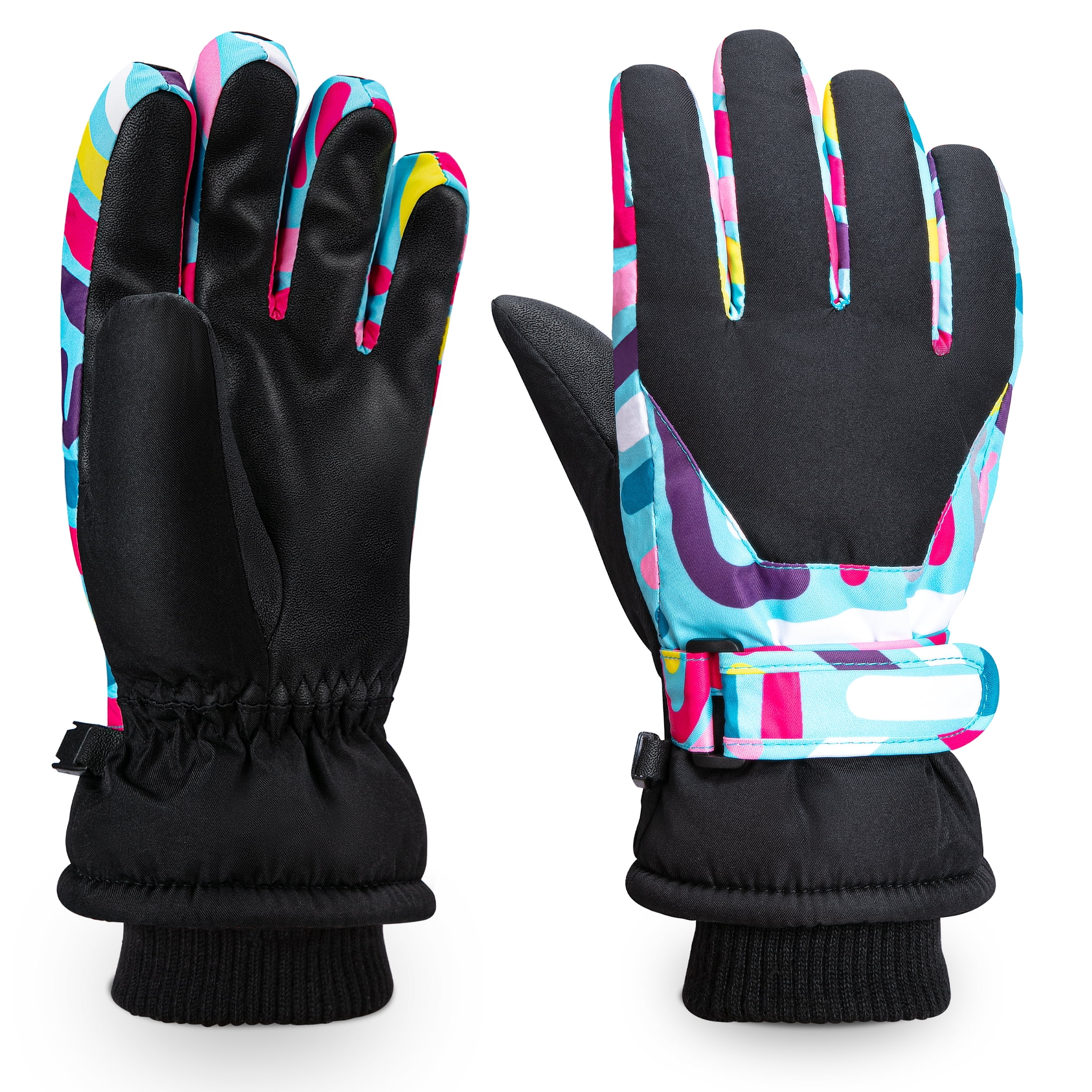 ThxToms Kids Winter Gloves Waterproof Ski Snow Snowboard Gloves for Ourdoor Sports, Boys and
