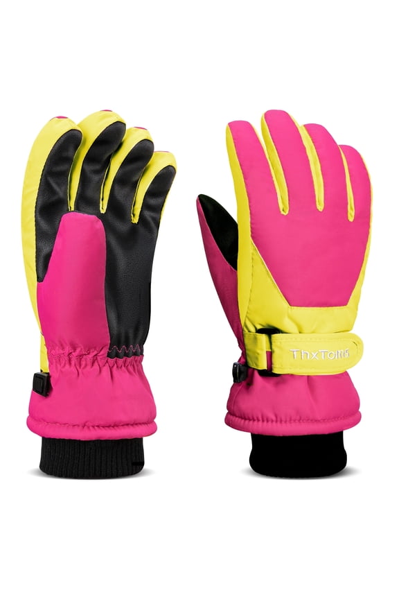 Kids Winter Gloves Waterproof Snow Gloves for Kids Skiing Snowboarding, Cold Weather Gear for Boys and Girls
