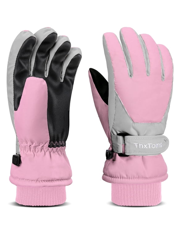 Kids Winter Gloves Waterproof Snow Gloves for Kids Skiing Snowboarding, Cold Weather Gear for Boys and Girls