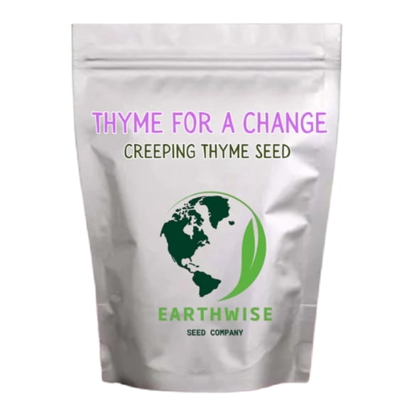 Earthwise Thyme for a Change, Red Creeping Thyme Seed, Covers 250 Sq ft (~8,000 Seeds), 1/2 oz