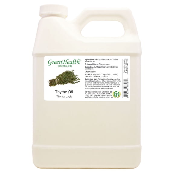 Thyme Essential Oil - 32 fl oz (946 ml) Plastic Jug w/ Cap - 100% Pure Essential Oil by GreenHealth