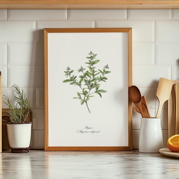 Thyme Herb Modern Farmhouse Kitchen Wall Art Poster Unframed Paper Print