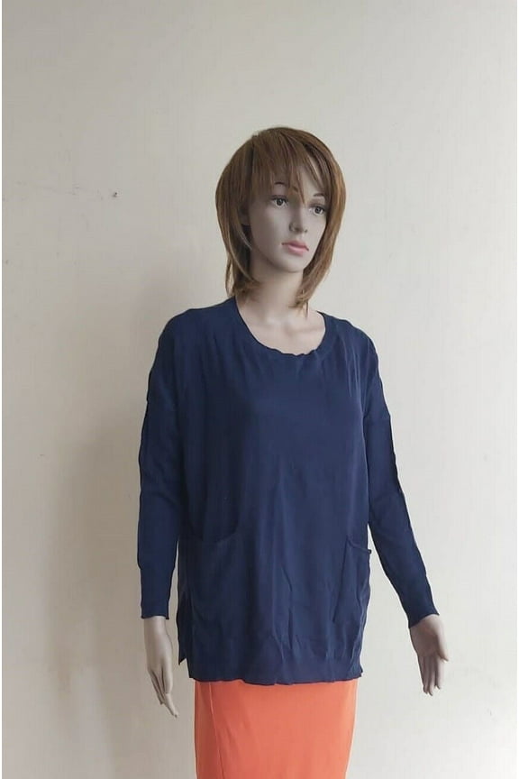 Thyme & Honey Womens Pullover Sweater Size S Navy