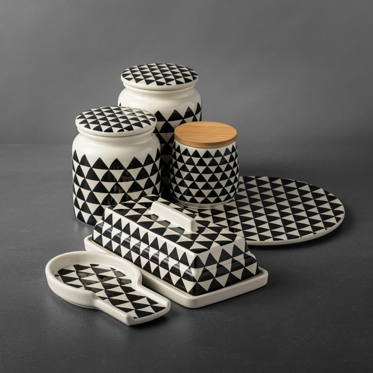 Thyme & Table 10 Piece Ceramic Kitchen Organization Canister Set