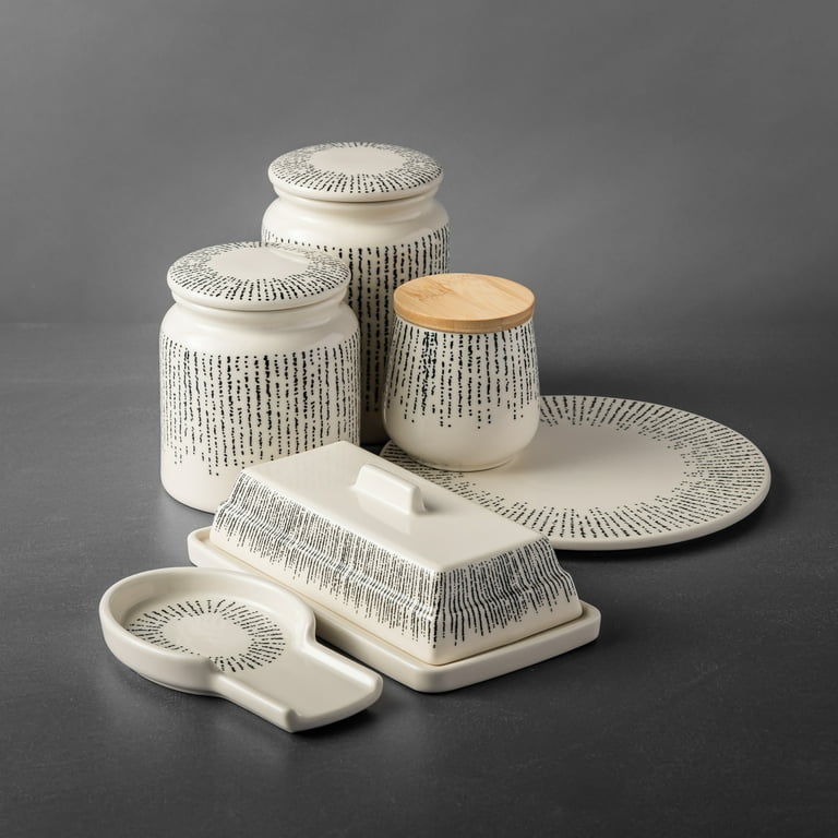 Thyme & Table 10 Piece Ceramic Kitchen Organization Canister Set