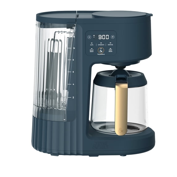 Thyme & Table 12-Cup Programmable Drip Coffee Maker, 60oz Water Reservoir, Atlantic Blue
