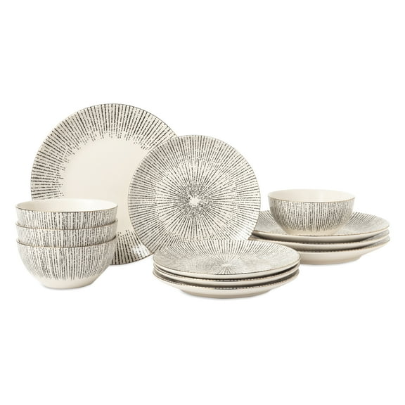 Thyme & Table Riley 12-Piece Ceramic Dinnerware Set