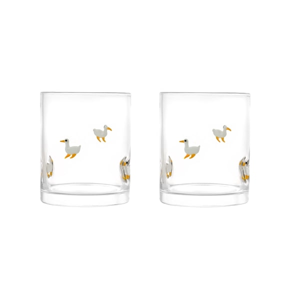 Thyme & Table 12 fl oz Easter Goose Charm Drinking Glasses, Set of 2