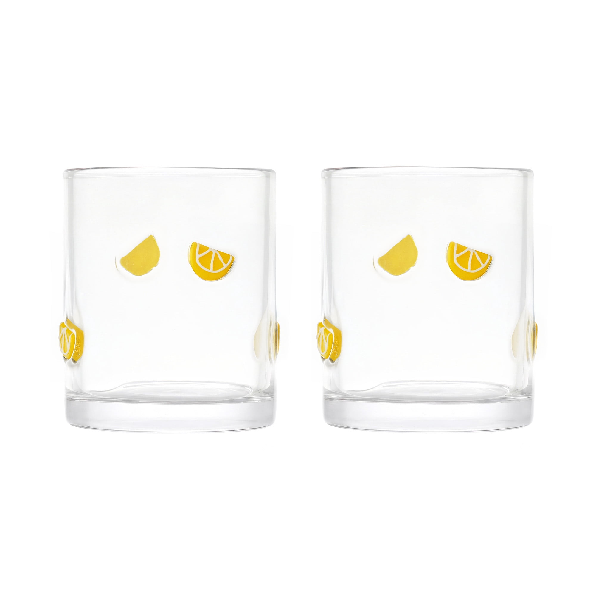Thyme & Table 12 fl oz Lemon Charm Drinking Glasses, Set of 2