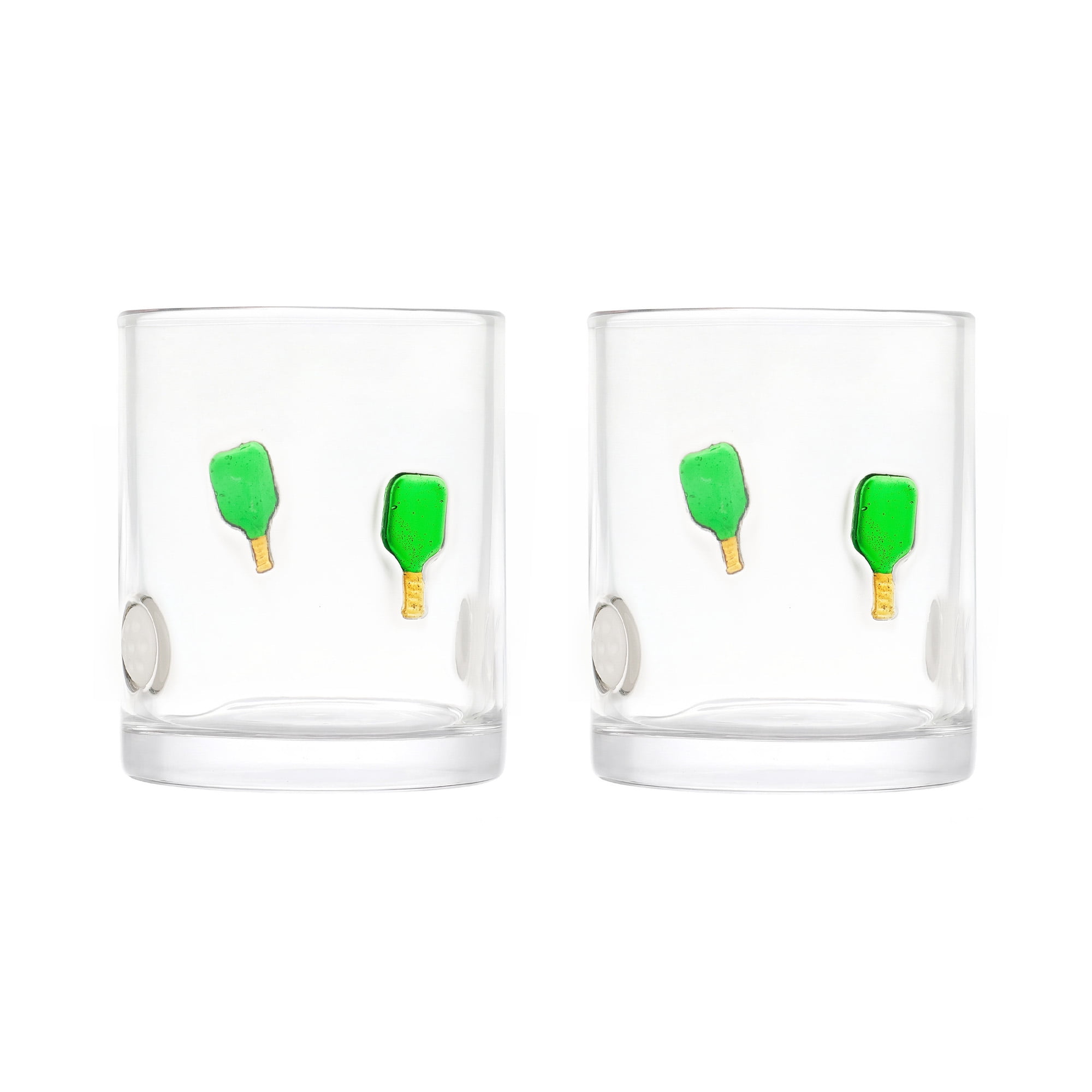 Thyme & Table 12 fl oz Pickle Ball Charm Drinking Glasses, Set of 2