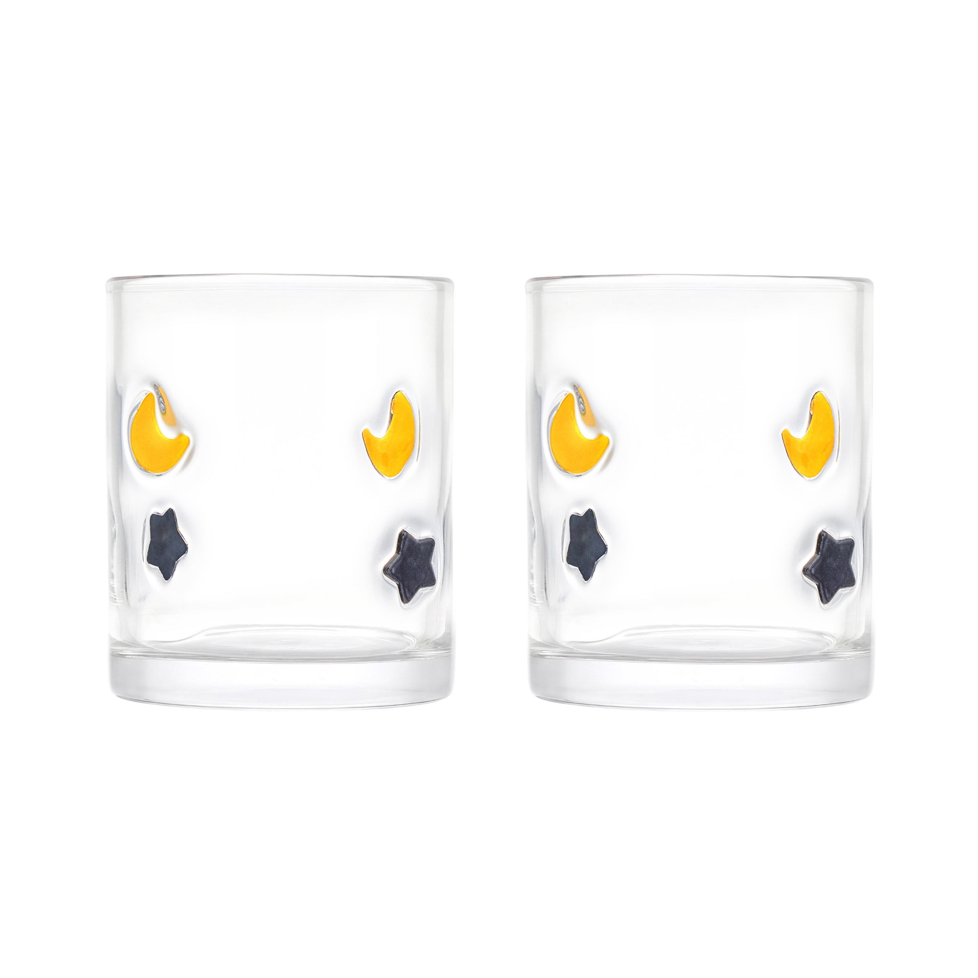 Thyme & Table 12 fl oz Star and Moon Celestial Charm Drinking Glasses, Set of 2