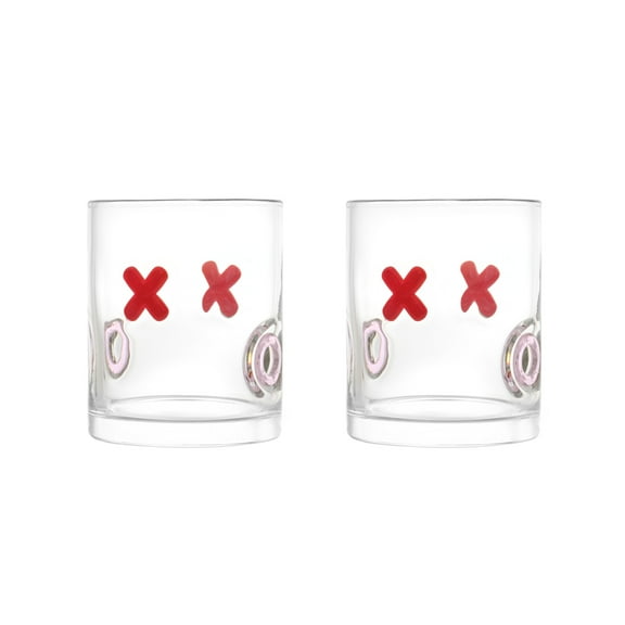 Thyme & Table 12 fl oz XOXO Charm Drinking Glasses, Set of 2