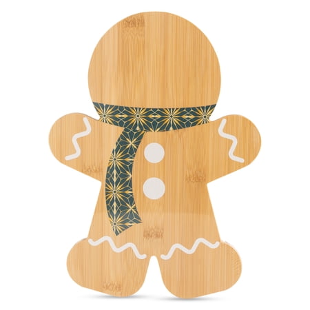 Thyme & Table 12 inch Bamboo Cutting Board - Gingerbread Man Edition